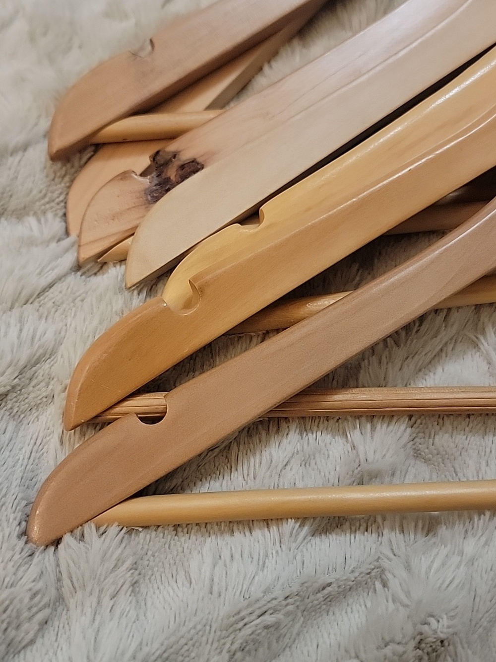 Wood Clothing Hangers Set Of 6 - Picture 4 of 4
